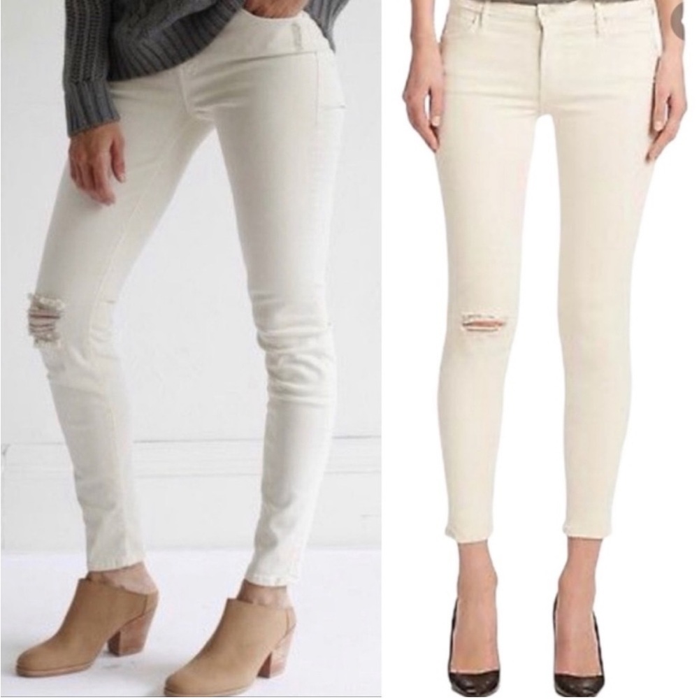 • Mother Denim • Women’s The Charmer Jeans Sexy Just Walked Into Town Cream
